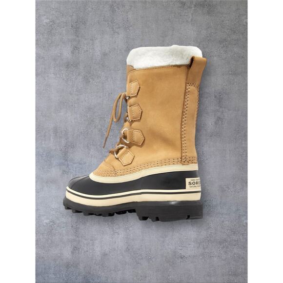 Sorel Caribou Waterproof Nubuck Leather NL 1005-280 Winter Snow Boots Wmns Sz 9 - Picture 3 of 10
